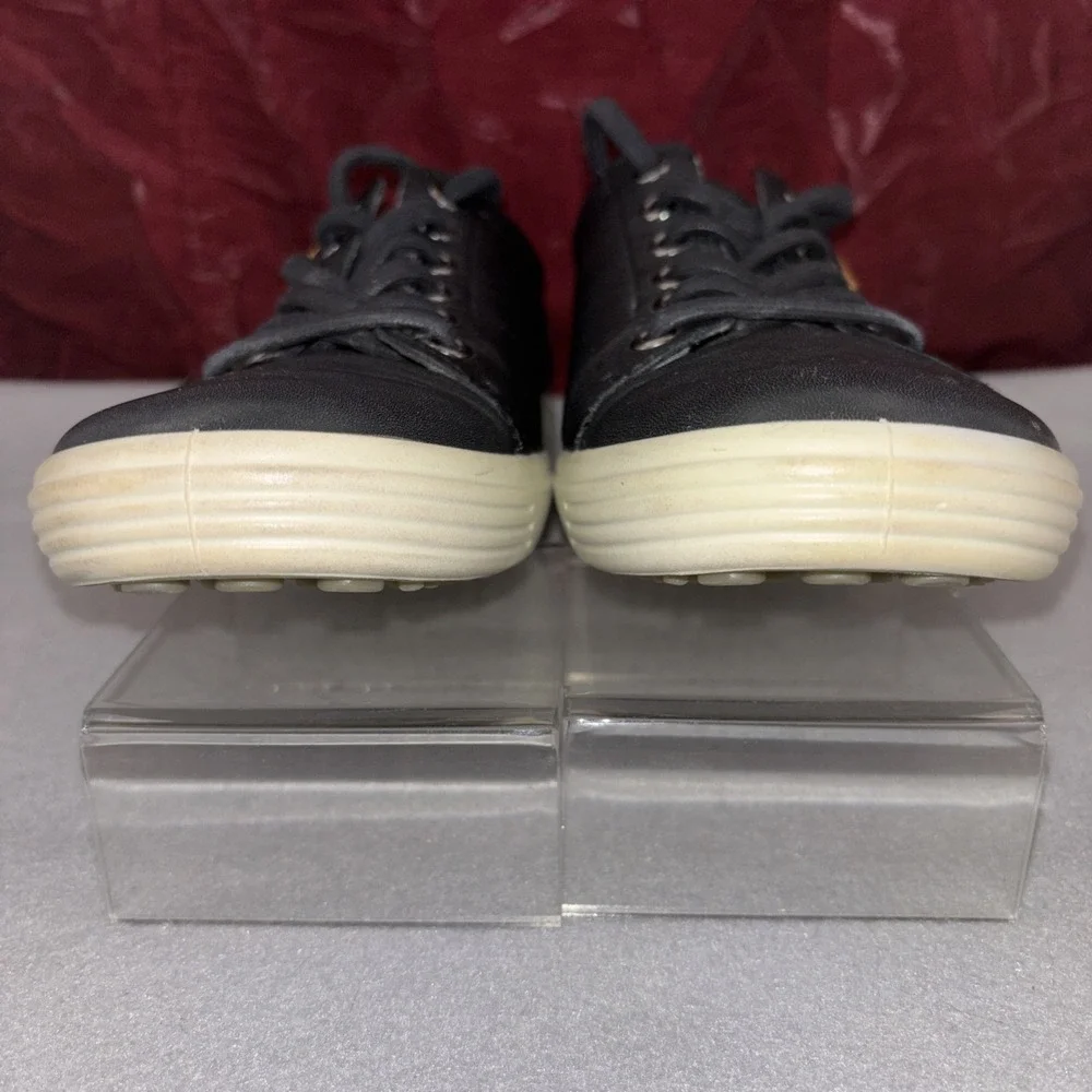 ECCO Soft 7 Black Leather Comfort Walking Sneakers Casual Shoes Womens Size 9 EC
